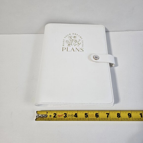 Agenda 52 The Paper Studio Binder 6 Ring Card Holders White DREAMS INTO PLANS - Picture 10 of 12